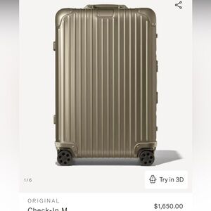 Rimowa Check In M-Titanium-Luggage-Suitcase-Excellent condition